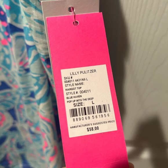Lilly Pulitzer size L Margot top NWT - Picture 4 of 4